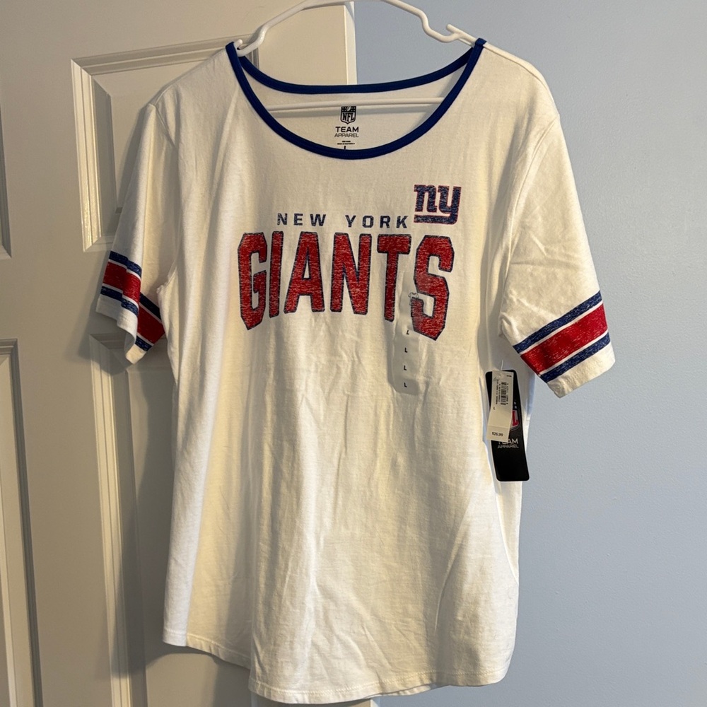 New York Giants Women's White Short Sleeve Tee
